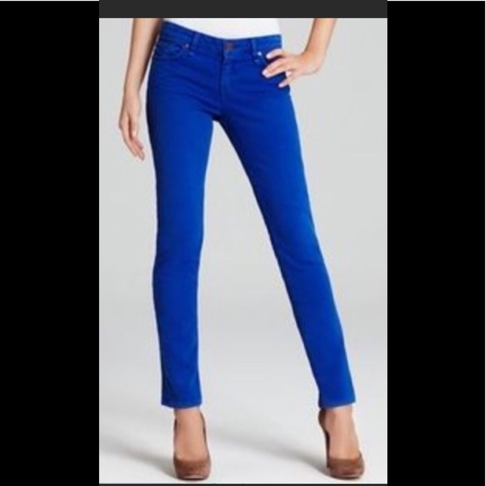 J Crew Toothpick Vibrant Blue Jeans